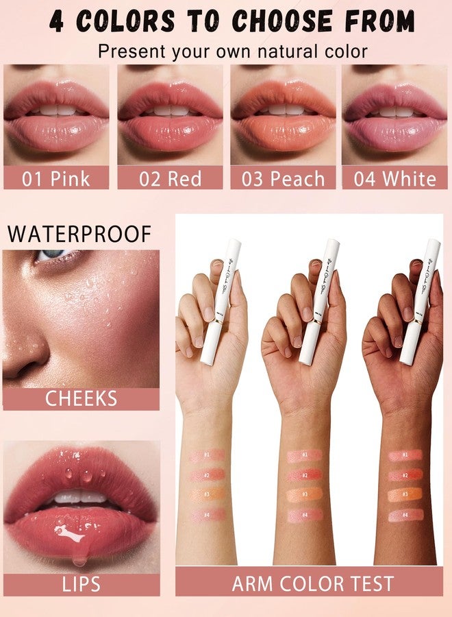 LYSdefeu PH Color Changing Lipstick, Waterproof Temperature Color Change Lip Balm, Multi-Use Lip and Cheek Tinted Lip Gloss, Long-Lasting Hydrating Moisturizing Lip Tint, Festival Makeup Gift for Women-01 Pink - Image 5